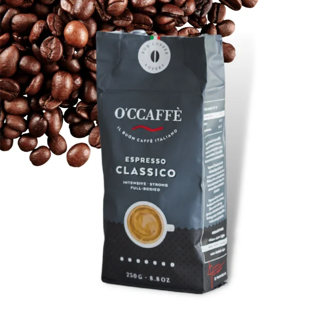 Top Italian Quality Occaffe 70% Robusta And 30% Arabica Strong Espresso Ground Coffee For Home