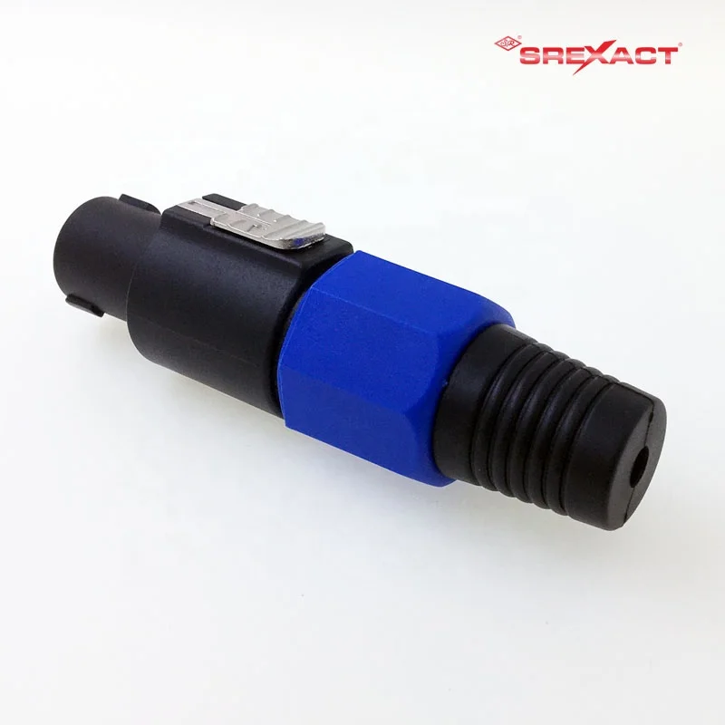 4P Female cable clamp Speaker Connector speakon audio jack