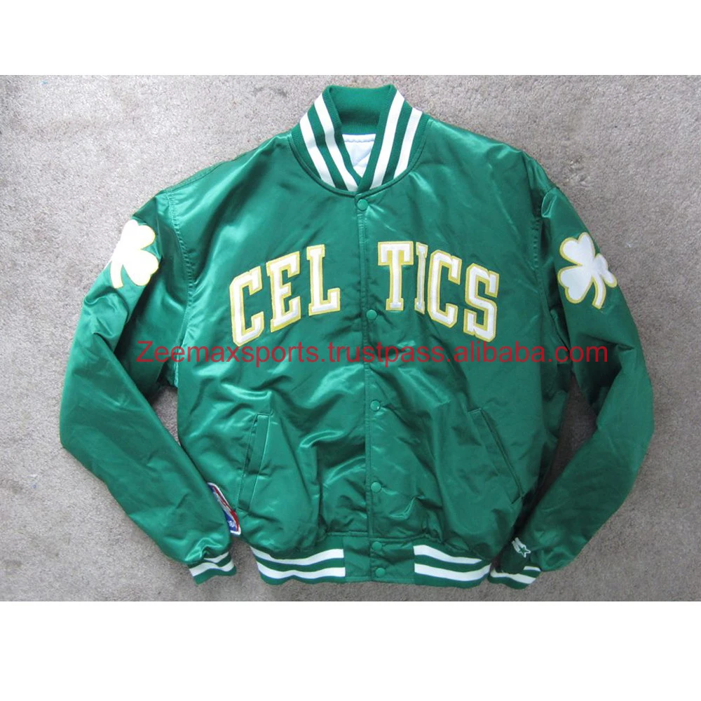 
Celtics Embroidery Satin Jacket With Embroidery Batch 