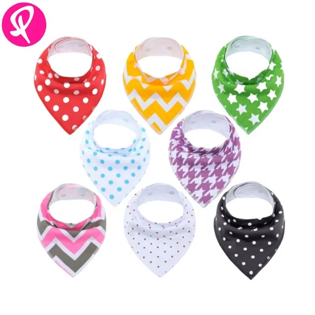 
Custom 8 Piece Pack Baby Bandana Bibs 