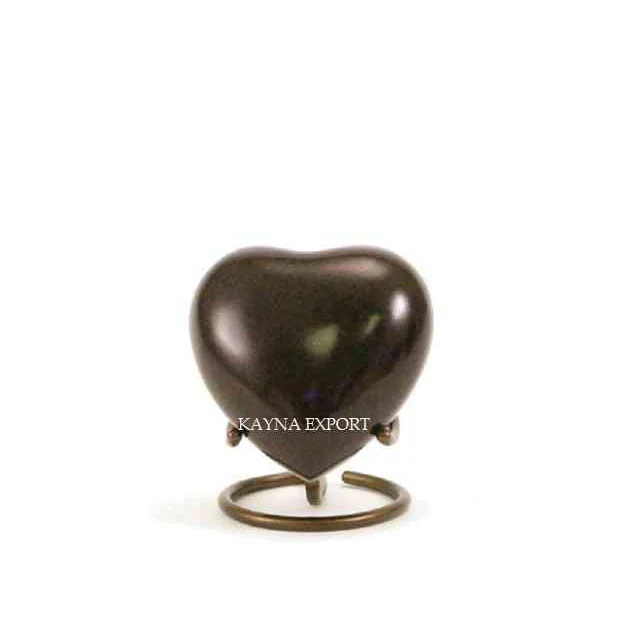 beautiful brown color heart urn with stand American style metal heart urn available at affordable prices beautiful heart urns