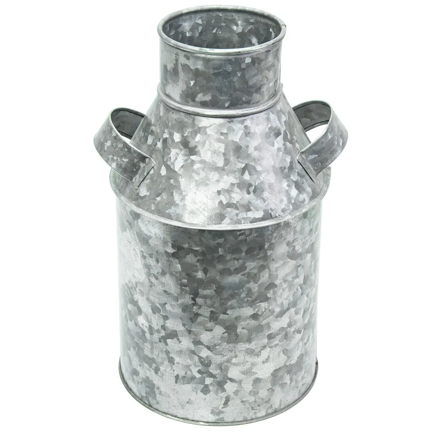 Цветочный горшок привлекательного дизайна из оцинкованного металла с удобной ручкой идеально подходит для домашнего декора и гостиной