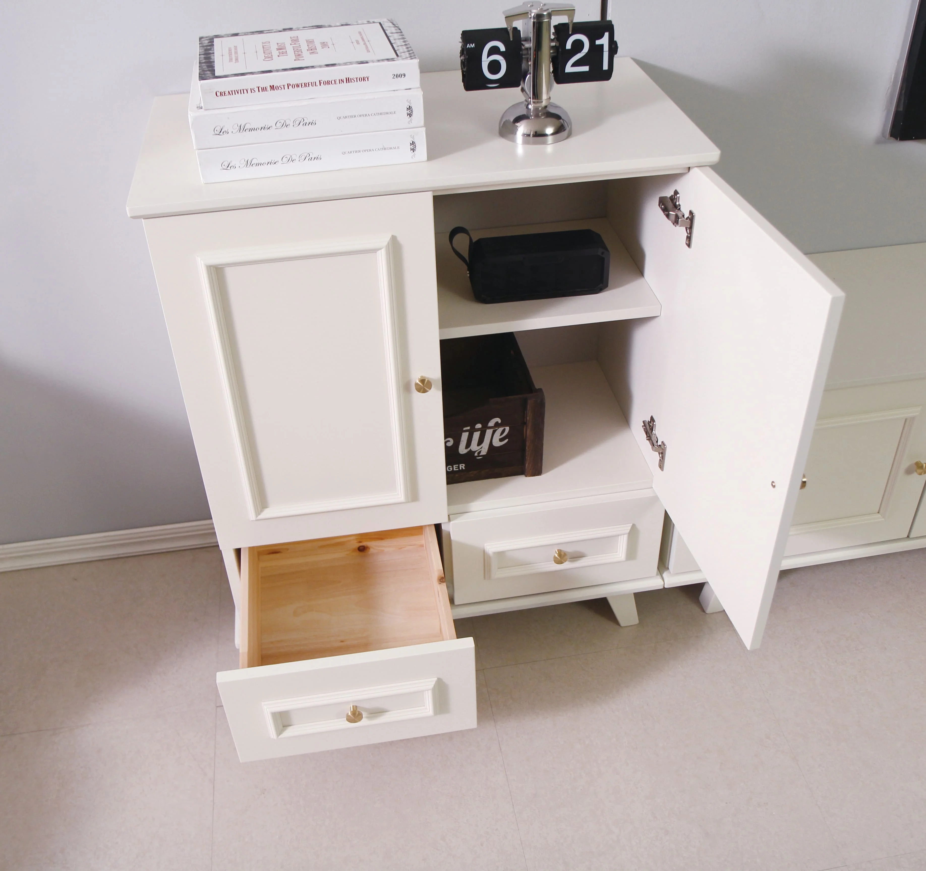 Мебель для гостиной современный дизайн шкафчик цвета слоновой кости Сделано в Корее