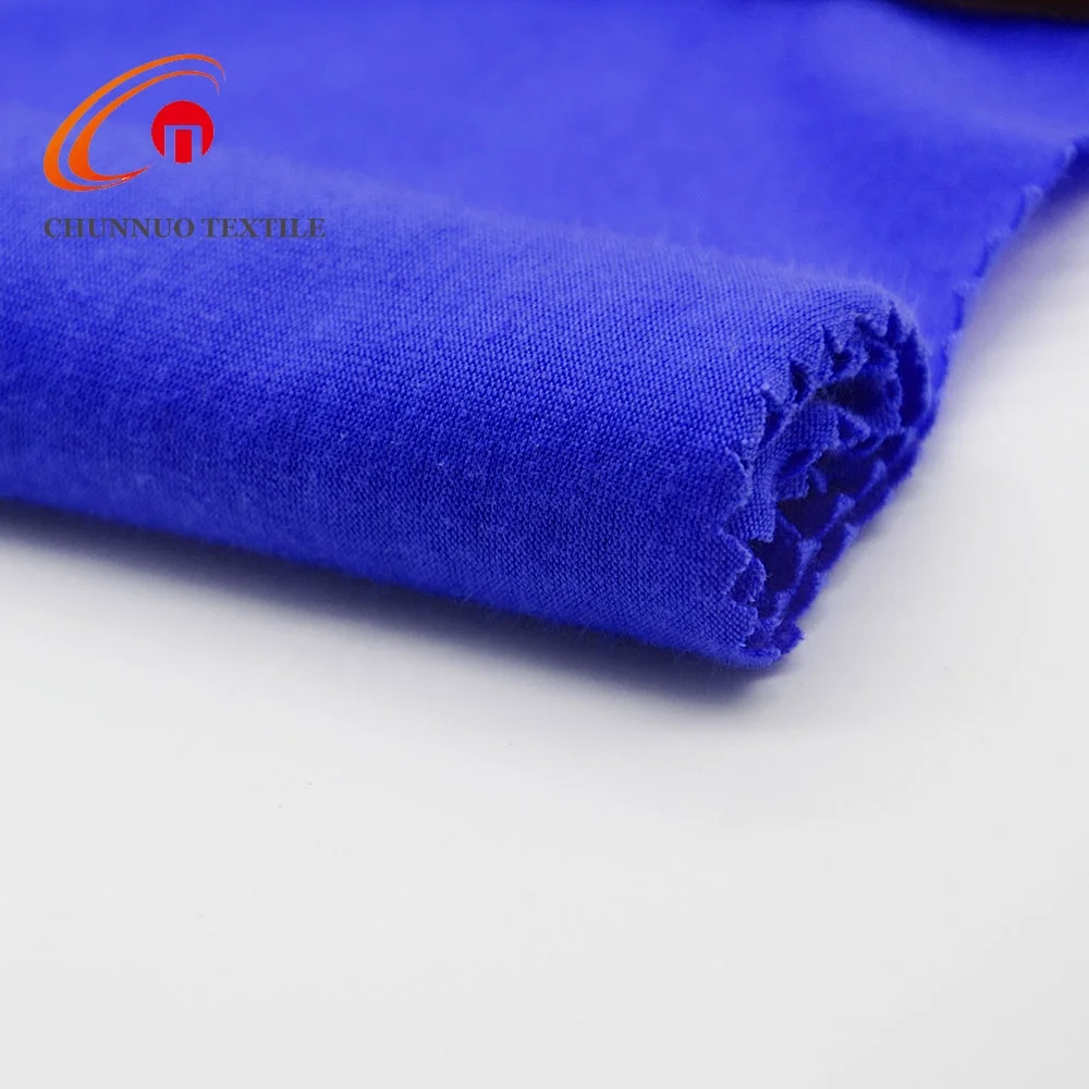 Good Stretch 96%Polyester 4% Spandex  Poly Spun Solid Dyed Single Jersey Knitted Fabric For T-shirt
