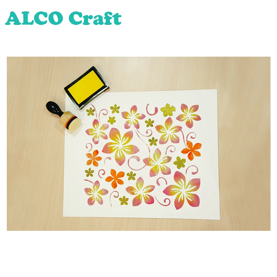 Beautiful flower custom stencil designs for DIY craft