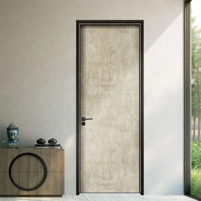 Modern flush design interior melamine wooden bedroom door for house