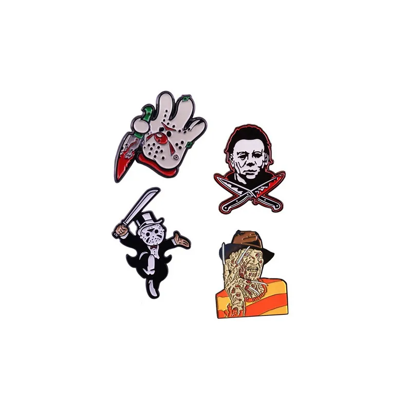Halloween gifts custom made movie hard enamel horror lapel pin
