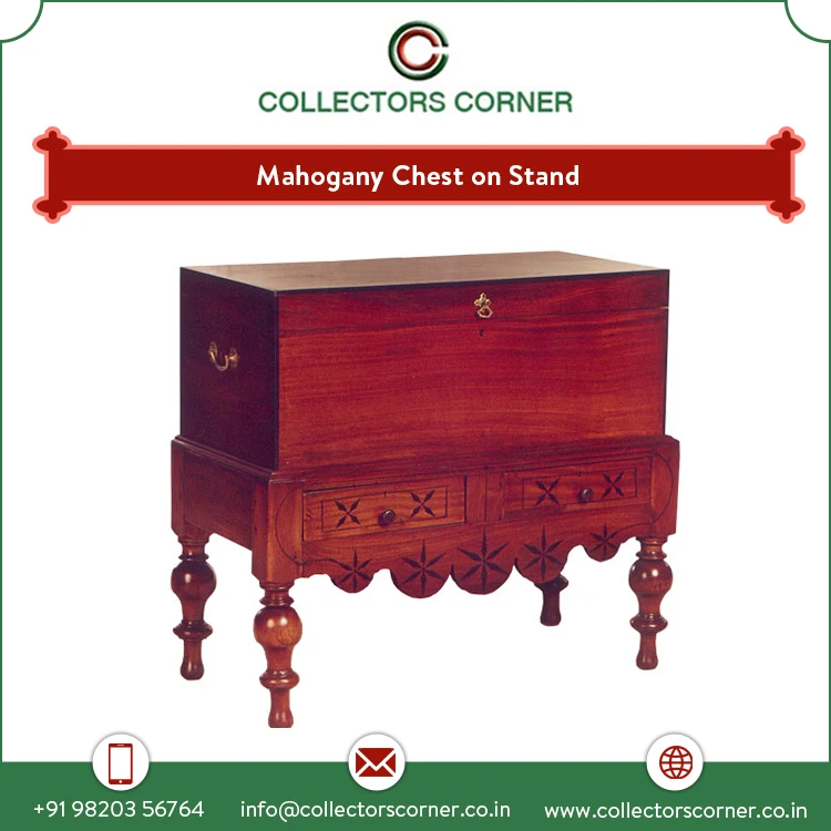 Wide Range of Mesmerizing Design Wooden Material Antique Chest on Stand