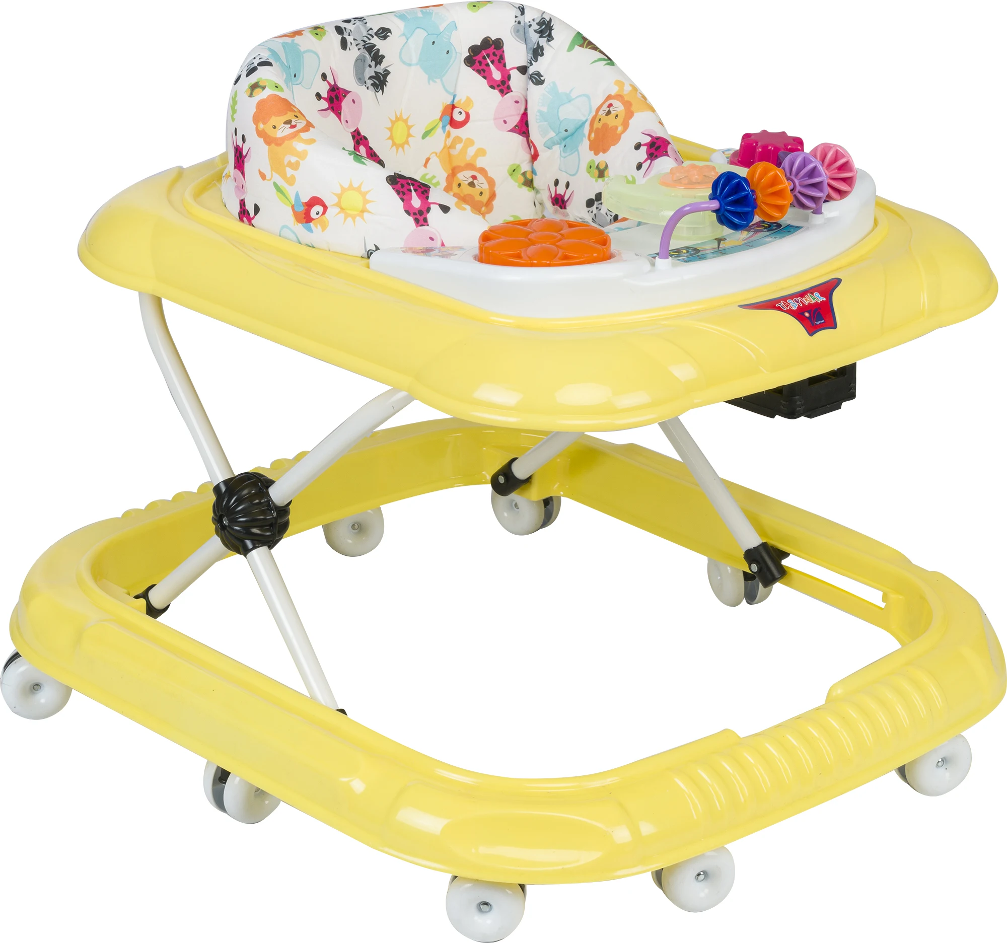 2024 Model High Quality Baby Carrier Walker Soft Folding Toddler Activity Walker Music Light Iron Features Helps Baby Learn Walk