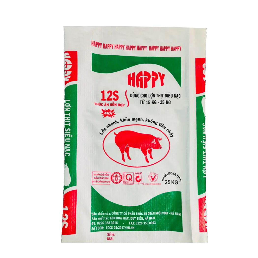 
Vietnam cheap animal feed packaging bags farm produce packaging bag with HD PE plastic bag inside 