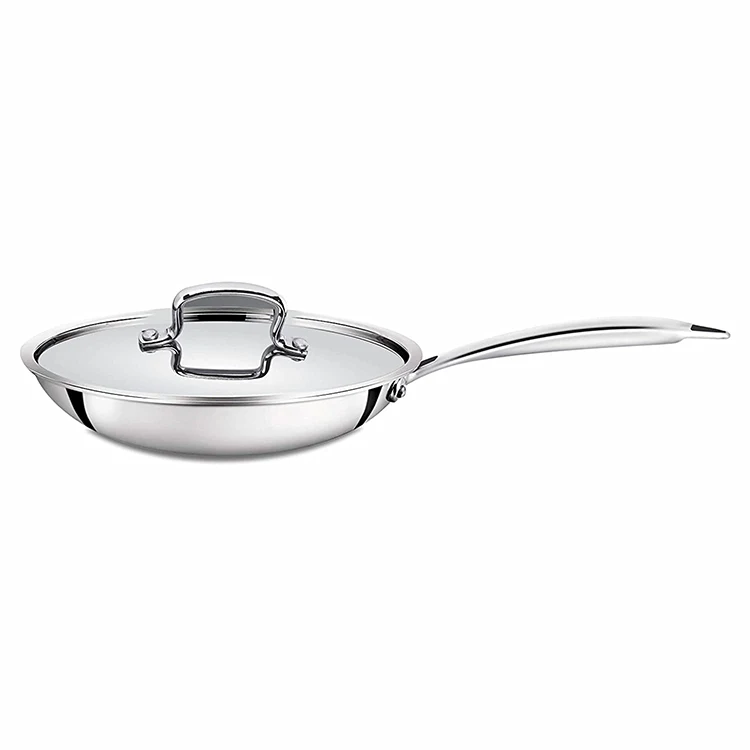 High Quality Durable Stainless Steel Multipurpose Frying Pan Stainless Steel Multipurpose Frying Pan With Lid For Sale