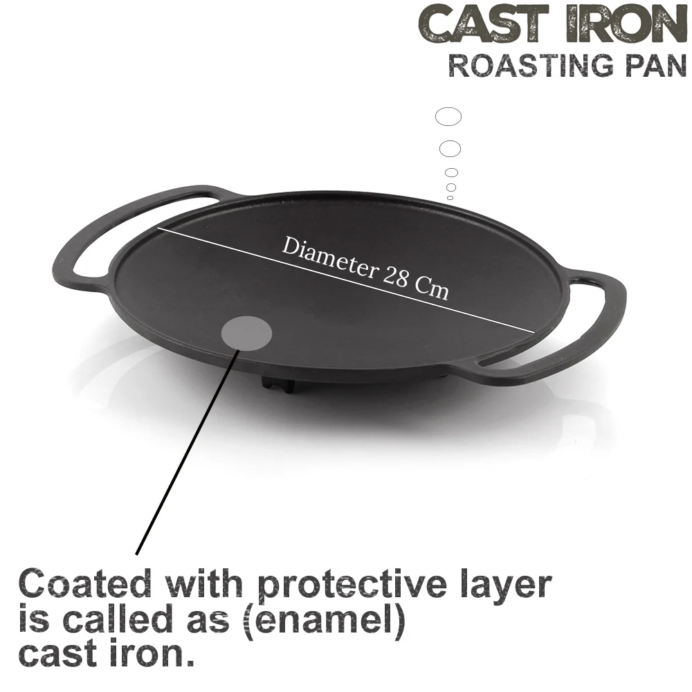 Чугунная сковорода для запекания антипригарная стейка наборы посуды жаропрочная посуда приготовление пищи в Турции