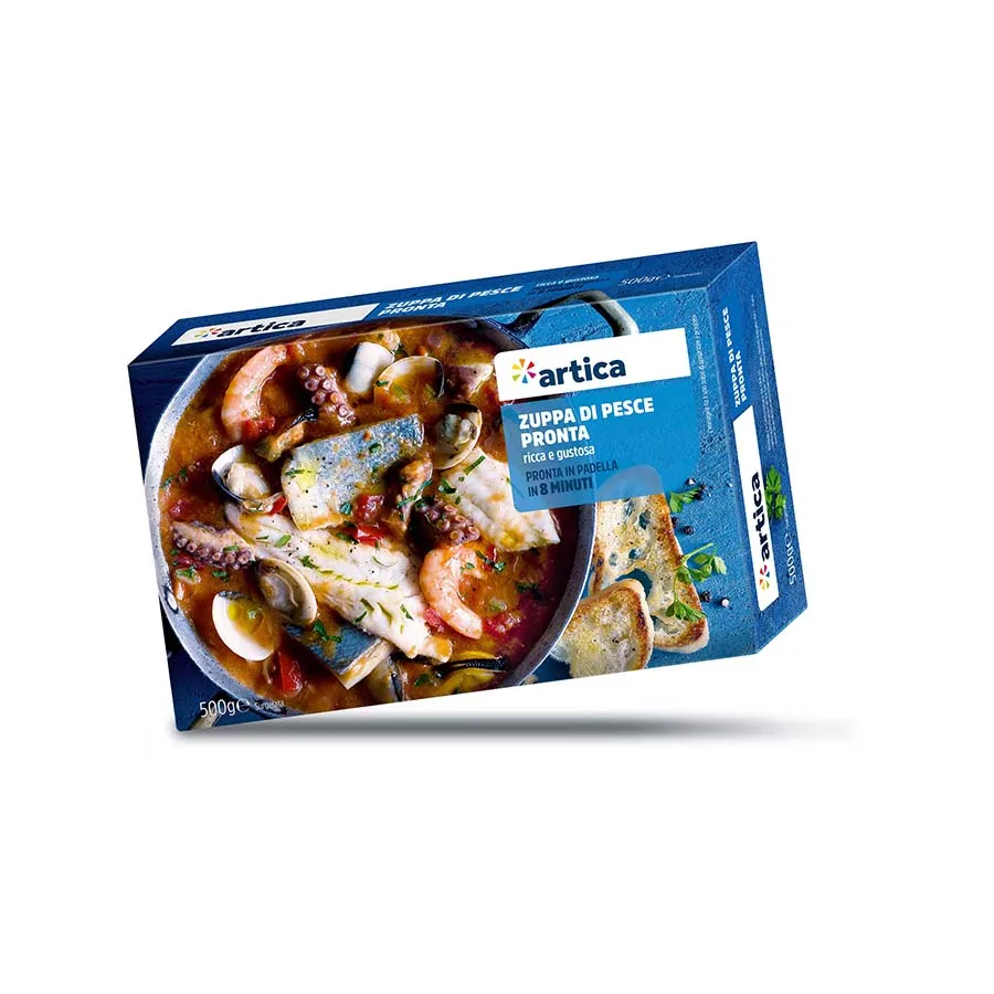 
High Quality OEM Italian Ready soup of fish 500 g made in Italy 2 portion ready to ship 