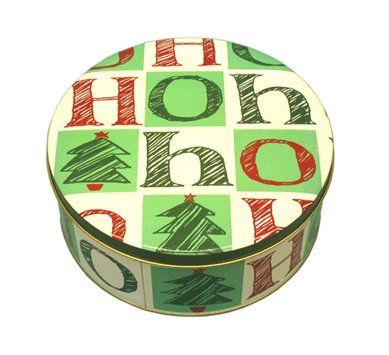 
Custom round Bank metal tin box containers for chocolate biscuit cake toys 