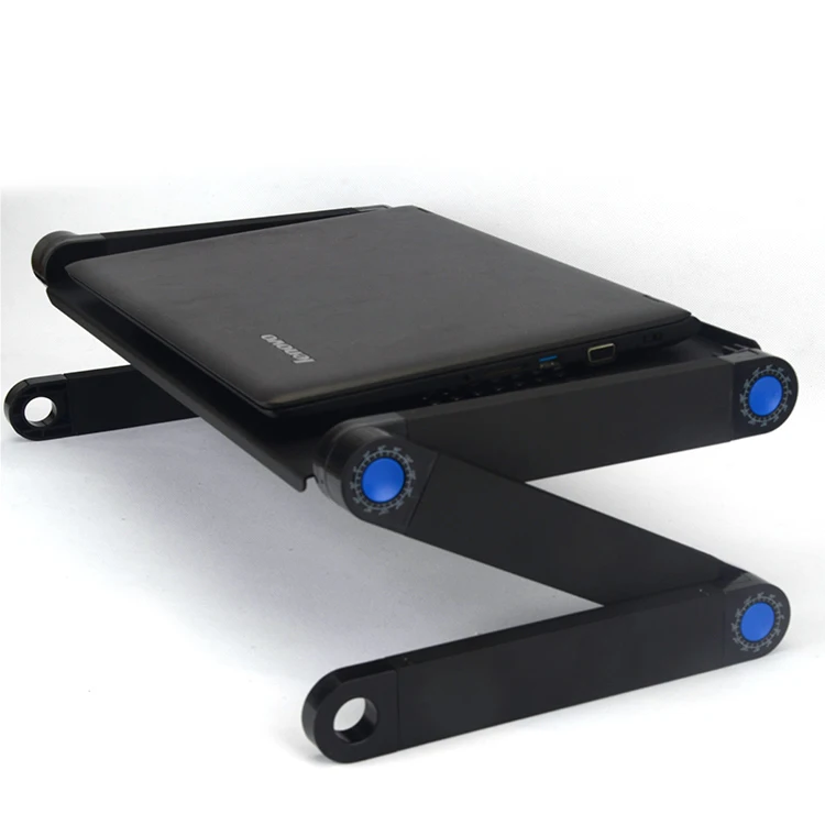 Hot sell modern office height adjustable Child study folding laptop desktop table two legs for sofa bed