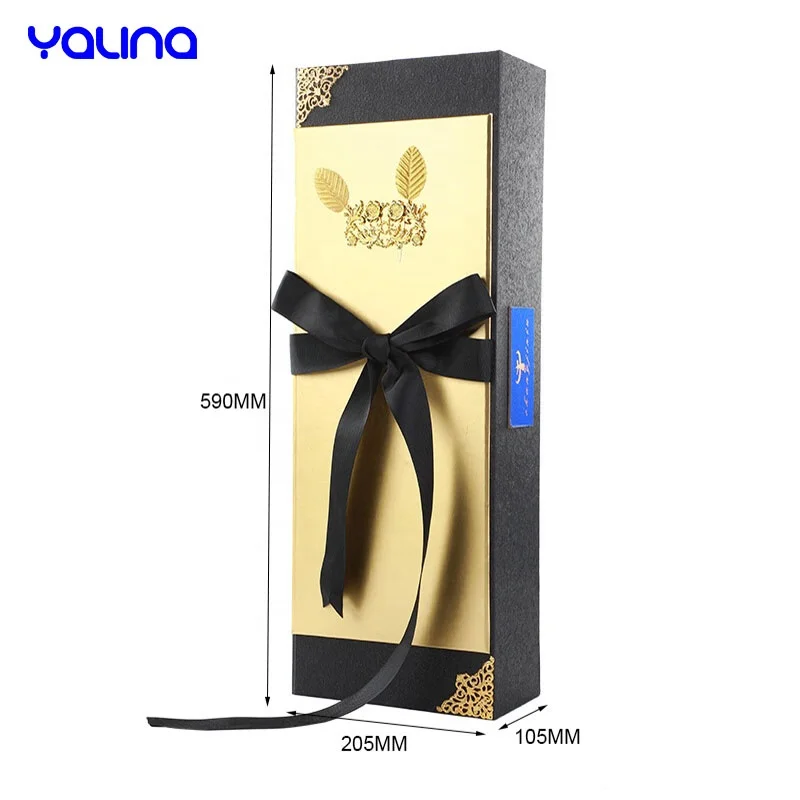 Wine box printed logo folding magnetic cardboard champagne glass bottle packaging boxes rigid gift boxes