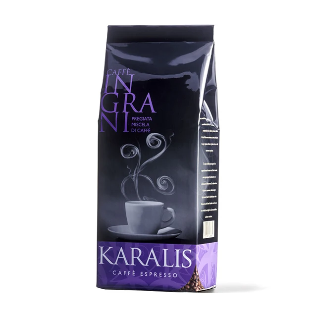 Quality whole Beans Espresso Coffee Blend - Caffe Karalis VIOLA 1Kg Bag in bag protected with aroma valve