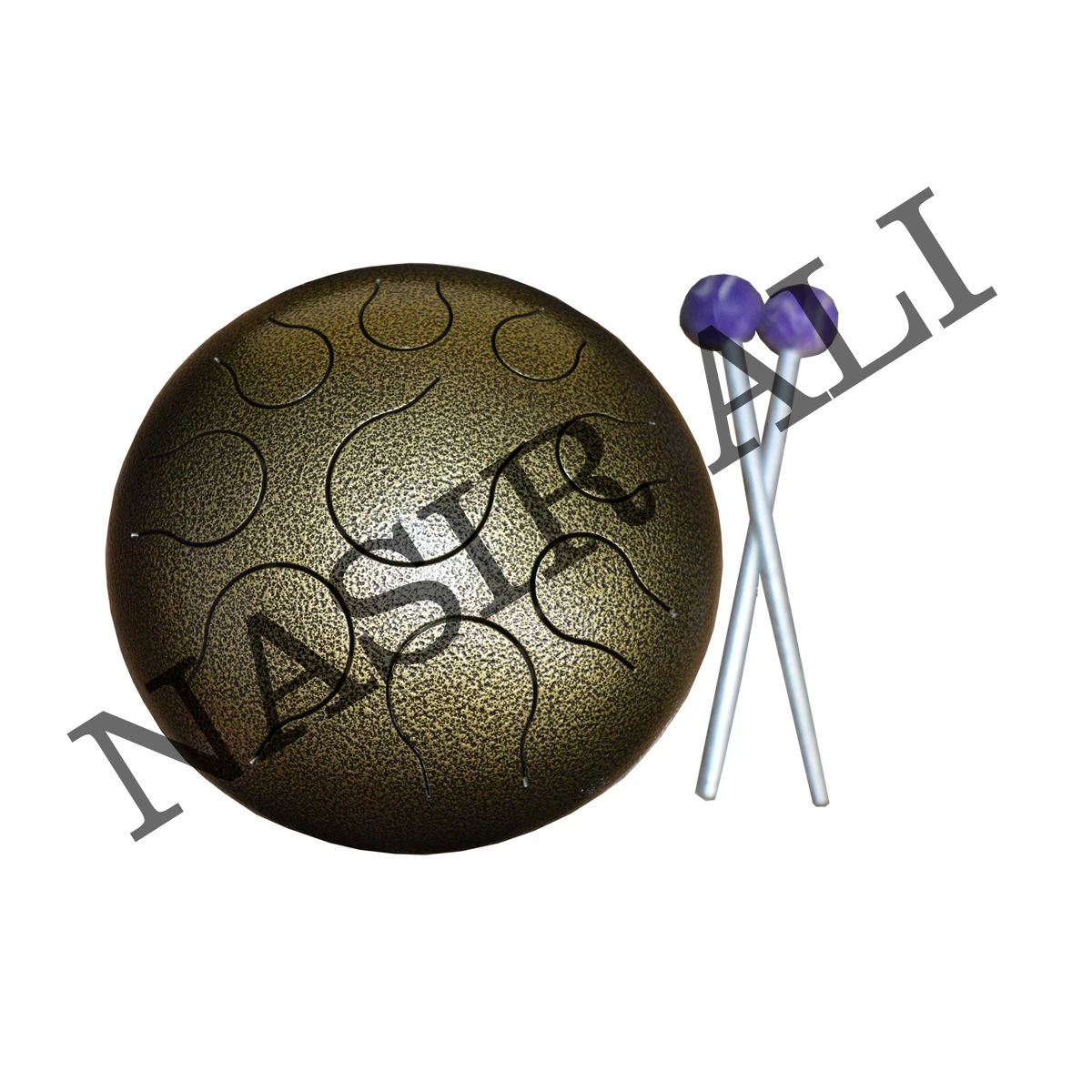 NASIR ALI New Tongue Drum Ten Mini Steel Percussion Instrument with FREE padded travel bag