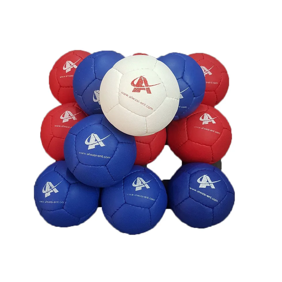 Soft Boccia balls Set  6 red 6 blue 1 white ball packed in Carrying Bag with Custom Logos Soft Bocce Ball Pakistan