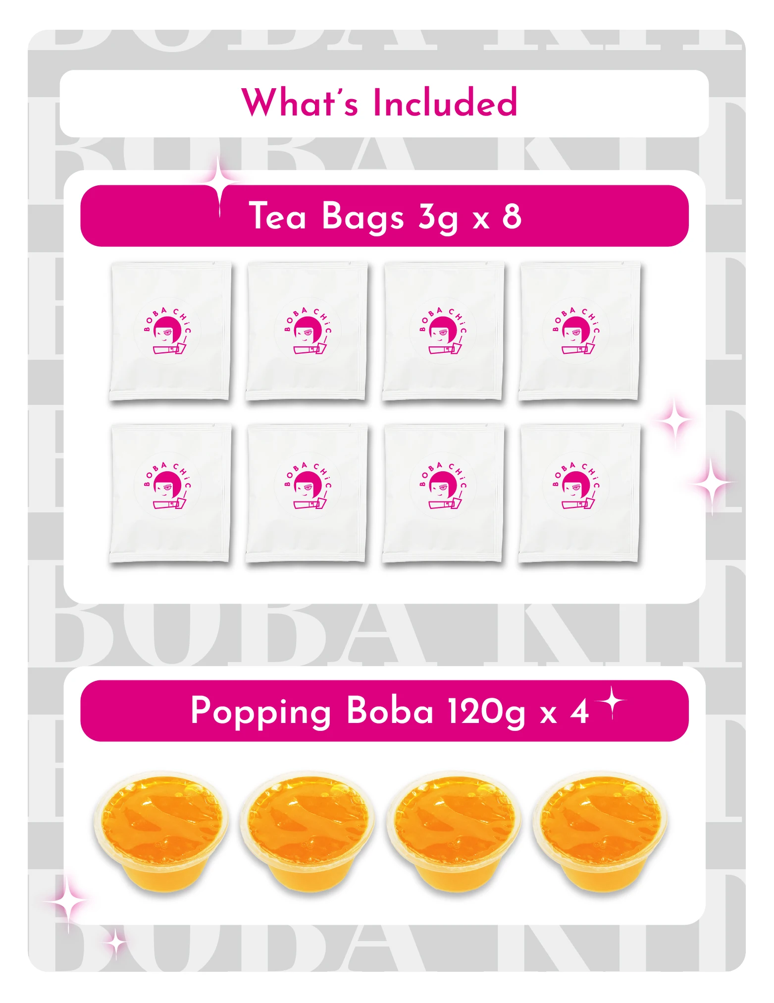 Taiwan Whole Sale Popping Boba Tea Popping Pearls Tea Kit