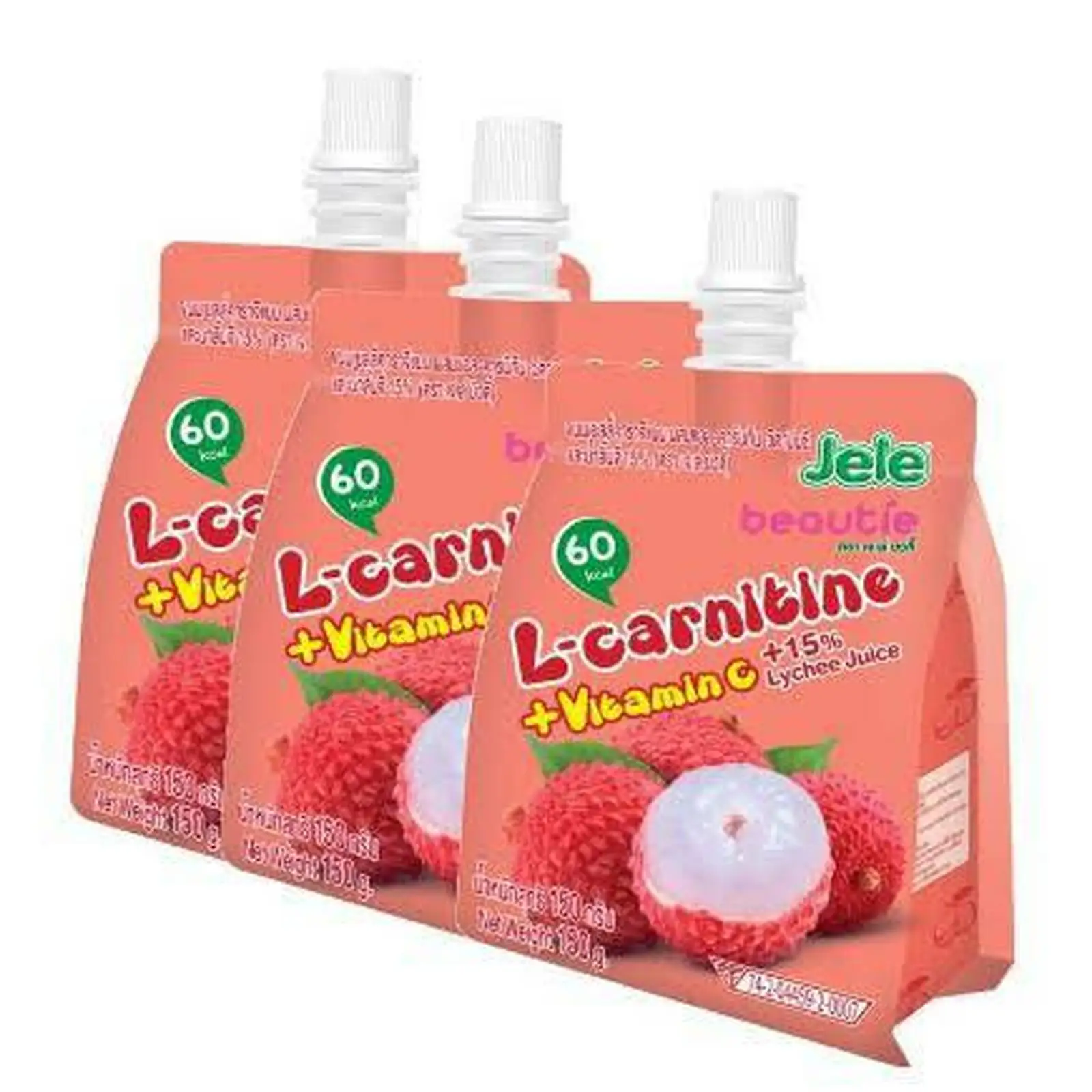 
Jelly Fruit Jele Beauty L-carnitine + vitamin c Lychee juice Low Calorie Daily Drinking 