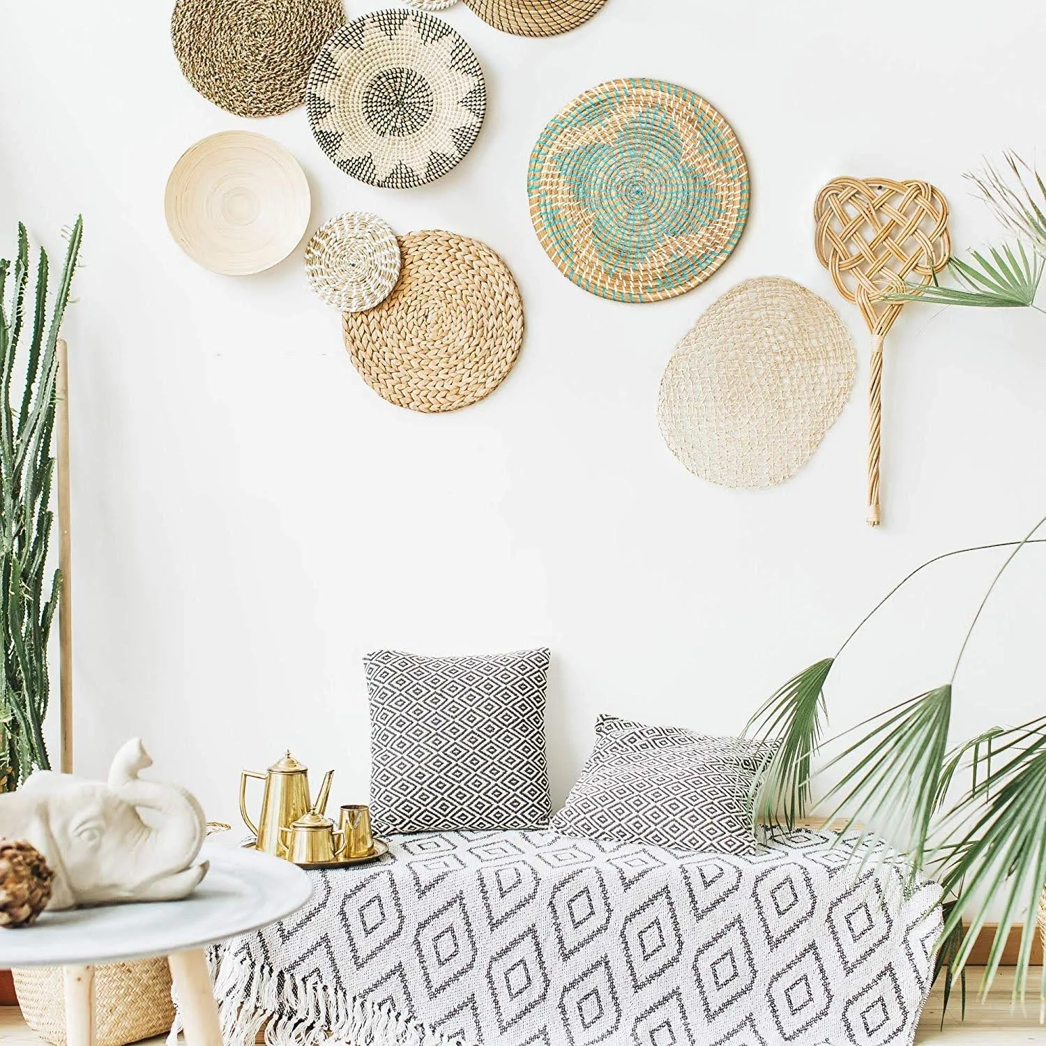 Вьетнамская Дешевая Плетеная натуральная корзина для морских водорослей Настенный декор оптовая продажа от King Craft вьетнамский поставщик