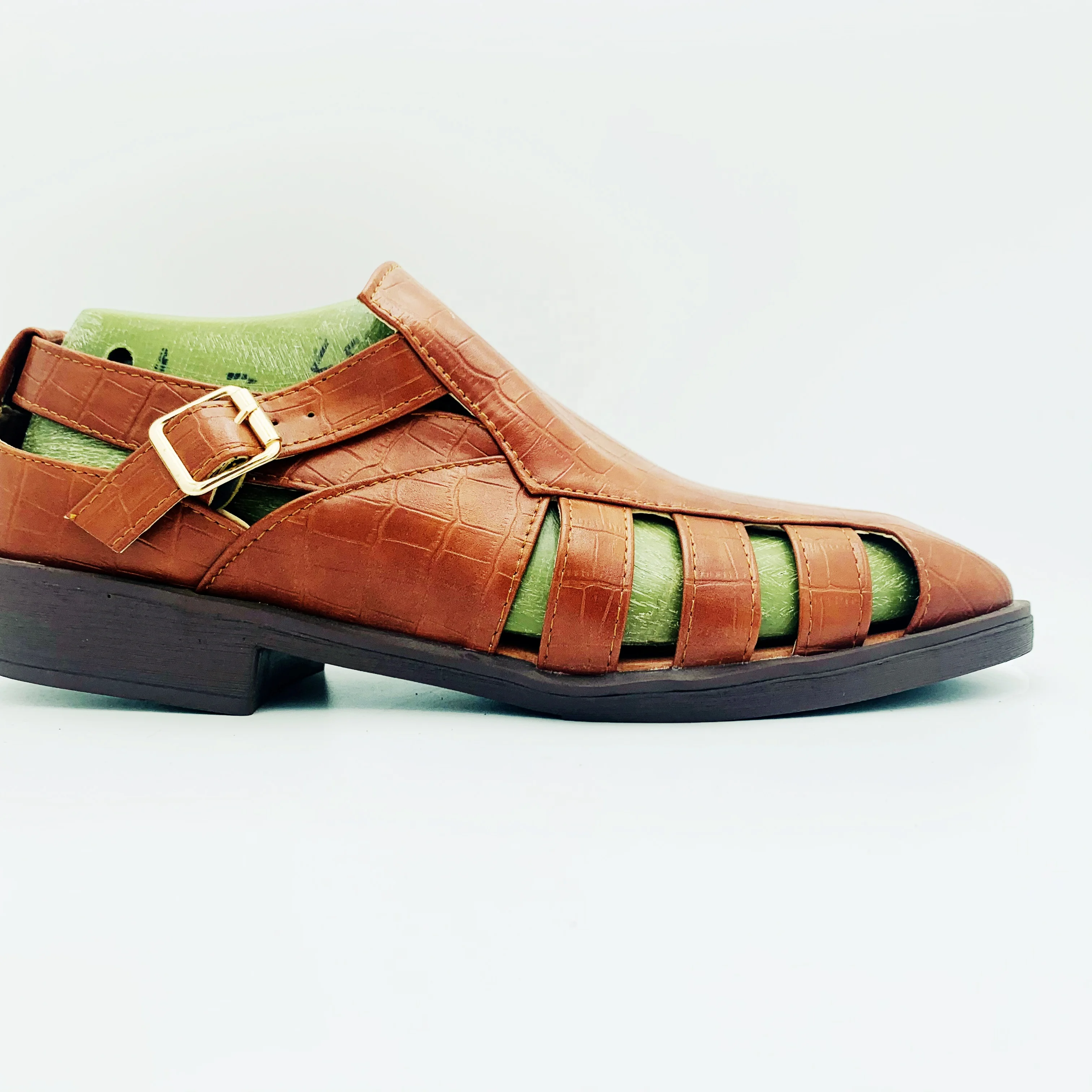 Винтажные Модные мужские кожаные сандалии ручной работы в римском ретро стиле