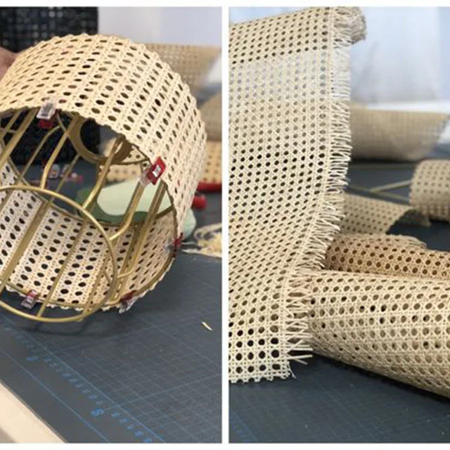 
Rattan Webbing Semi Bleached Quality 5/8`` Mesh Open Core Webbing Without Skin (90) 