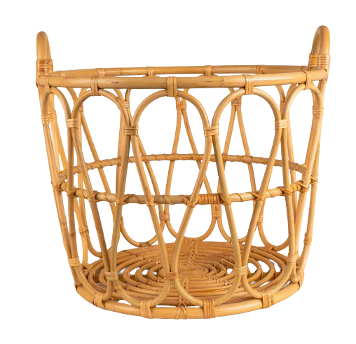 Wholesale Rattan/ Bamboo Basket With Double Handles Bamboo Laundry Basket Rattan Storage Basket