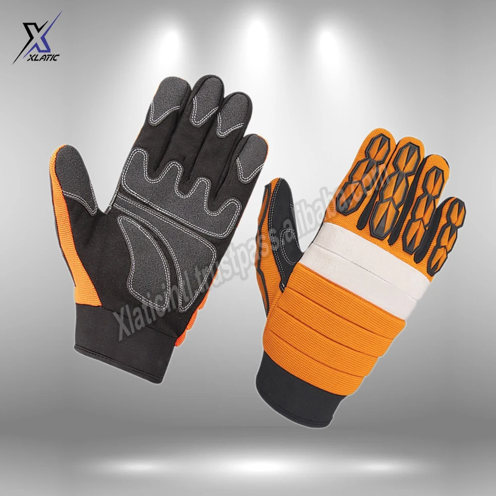XLATIC Manufacturer company Good Quality Mechanic Gloves Custom designs OIL field Mechanic heavy machine Gloves