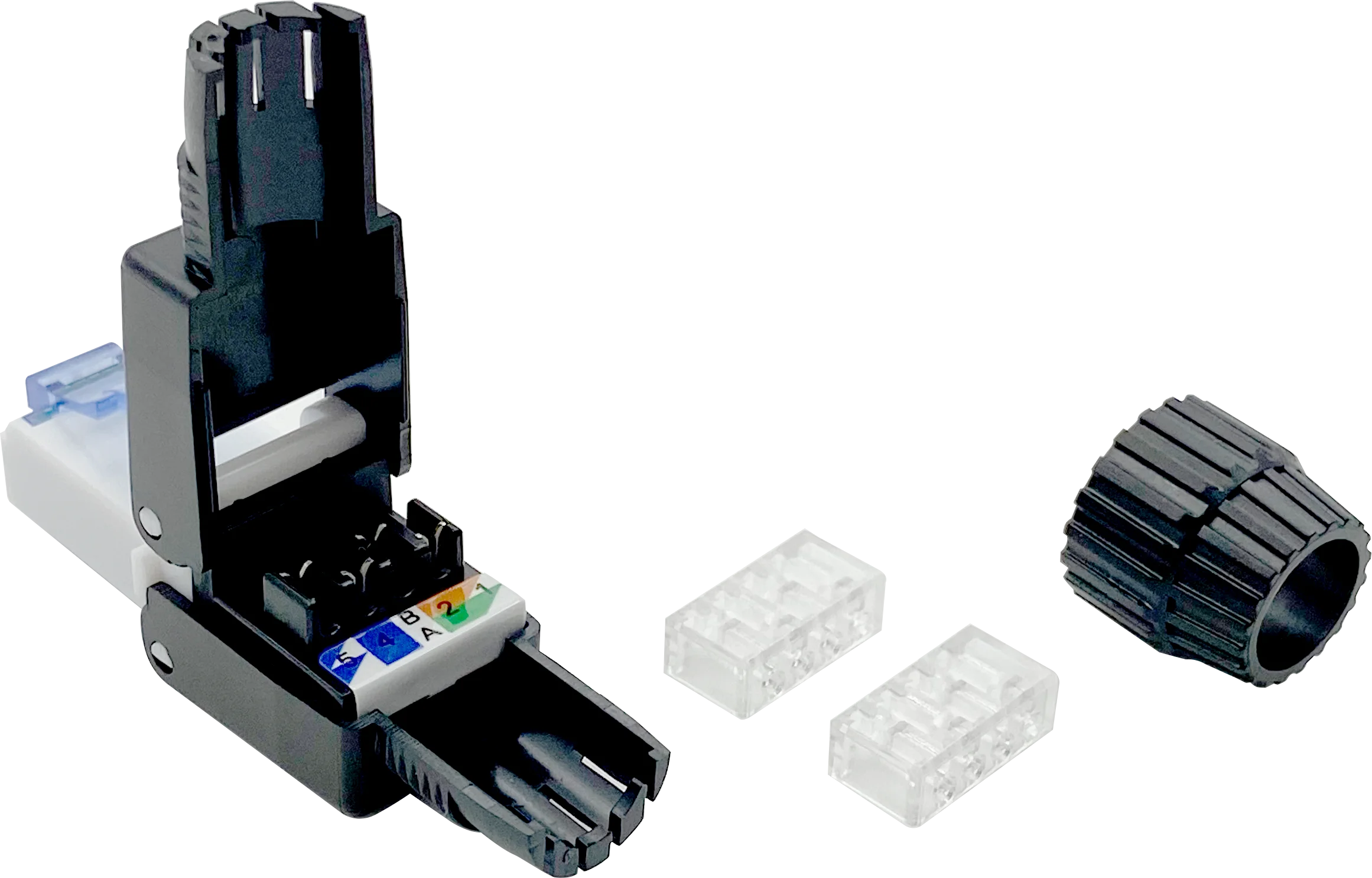 Industrial CAT.6A Field-Terminated Toolless Modular Plug Unshielded UTP Cat6a RJ45 Connector