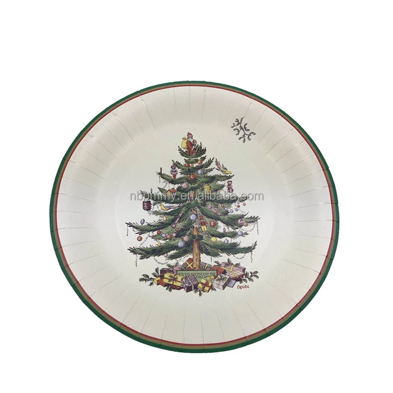 
New arrive christmas themed paper plate making machine disposable paper party cups and plates custom plates paper 