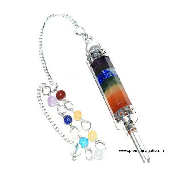 
Оптовая продажа, драгоценный камень, 7 чакр, 3 шт., палочка, маятник с цепочкой чакр: онлайн чакра, подзорные чакры, Индия 