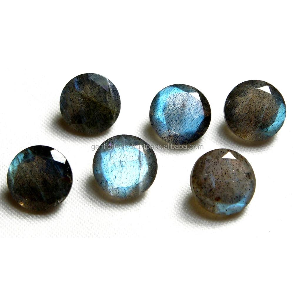 Blue Fire Labradorite Round Shape Faceted Cut 10mm 11mm 12mm 13mm 14mm Sizes DIY Jewelry Making Wholesale Natural Labradorite