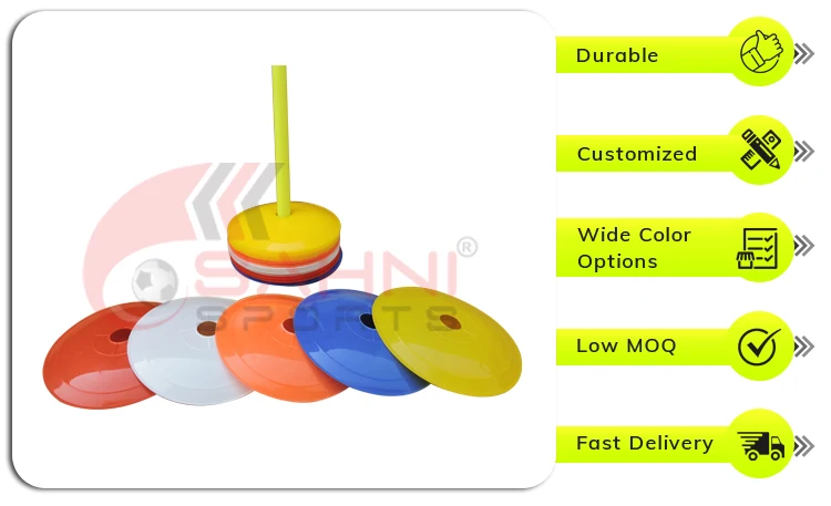 New Innovative Design Soccer Training Flat Disc Cone / Space Markers / Saucer Cones