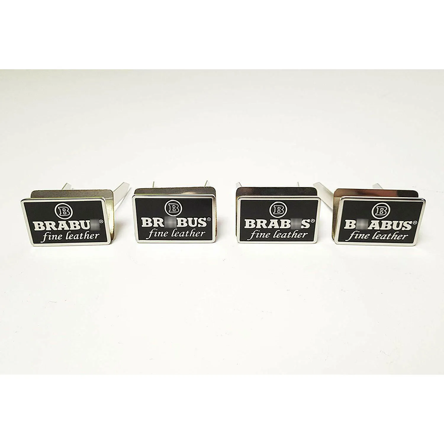 Сиденье эмблемы тонкая кожа серебристый и черный 4 шт. для автомобилей Mercedes-Benz