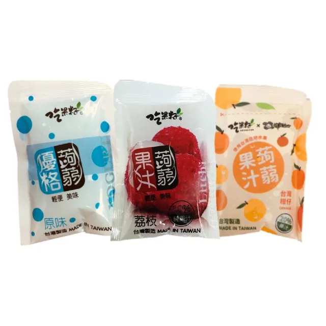Taiwan Jeagueijih Natural Konjac Jelly Yogurt, Litchi, Orange  156g