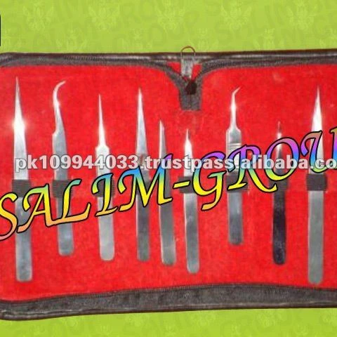 Set Of Watch-maker (Fine Point) Forceps Surgical Dental