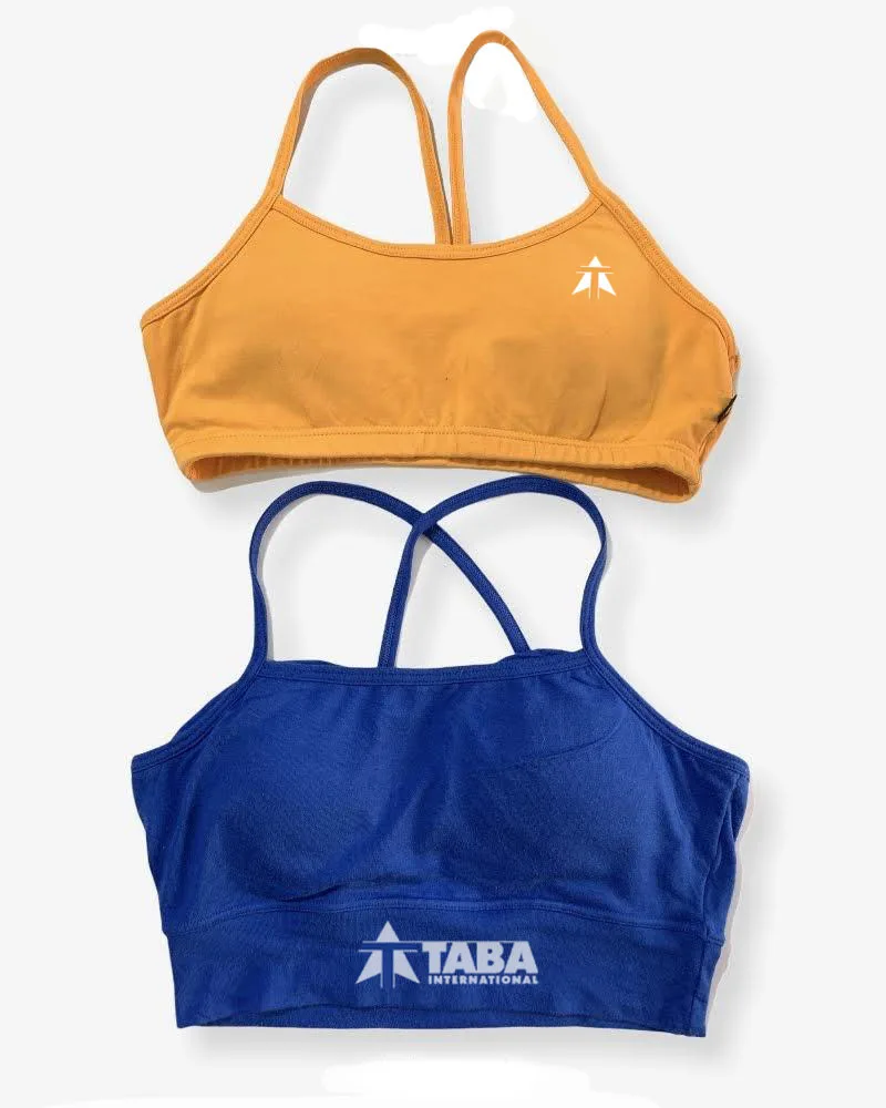 
PACK OF 2 - GIRLS, WOMEN SPORTS NON PADDED BRA LADIES JOGGING BRA IMPORTED STOCKLOT BRANDED SPORTS BRA 