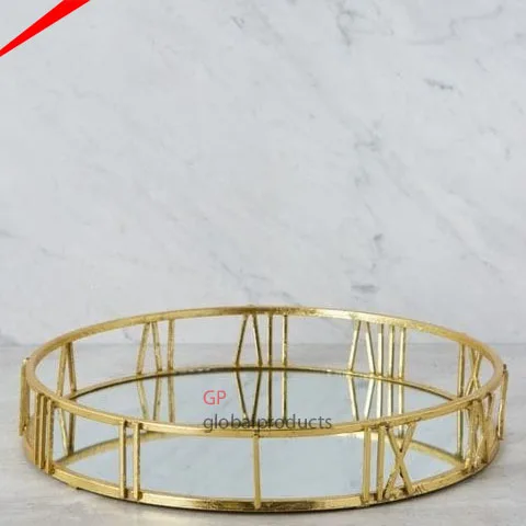 unique attractive design white marble serving tray with decorative brass handles kitchenware serving tray