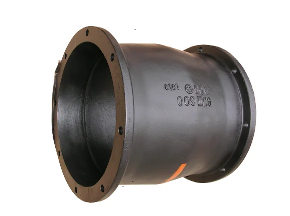 Nodular cast iron flanged bell mouth tube connection lost foam casting customized product OEM service accept