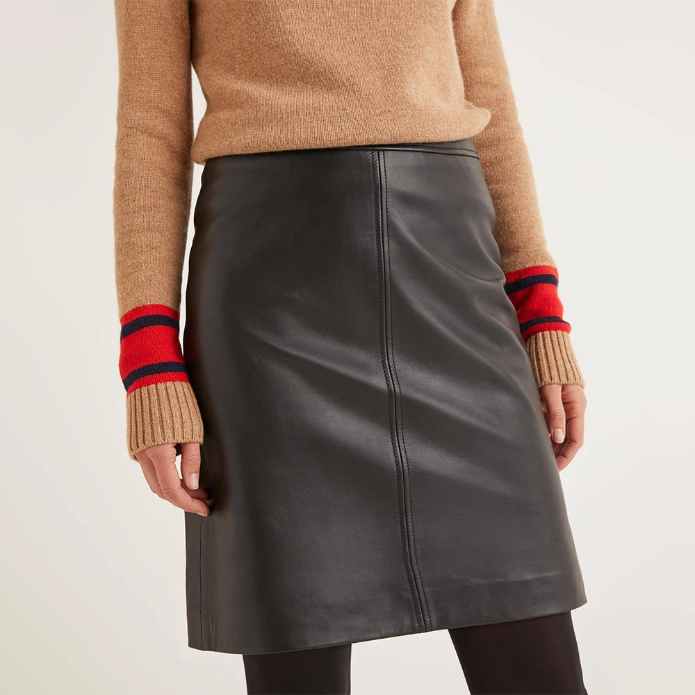 Drop shipping 2023 high waist leather skirts elegant strap long skirt streetwear big size maxi pleated high split skirt women