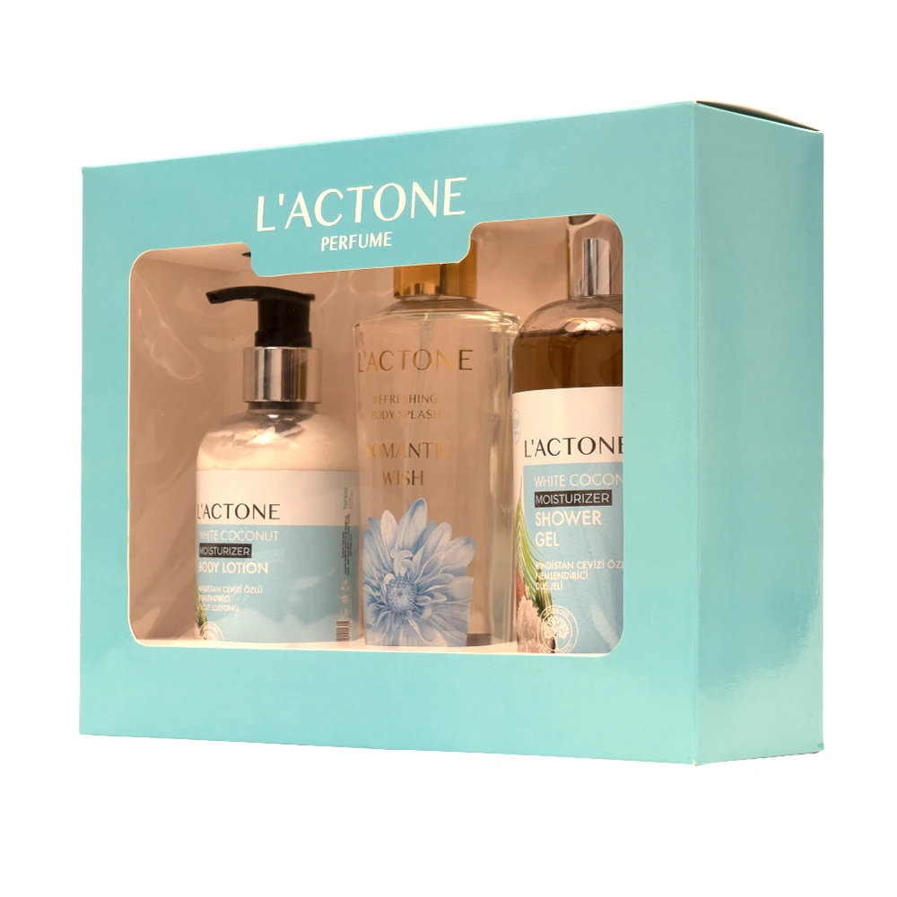 Gift Set Perfumed White Coconut Body Mist Body Lotion Shower Gel Made in Turkey Private Label Available Wholesale