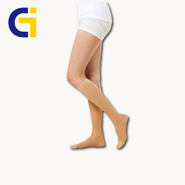 (Класс 2) высокие компрессионные чулки из нейлона для варикозного расширения вен с закрытым носком