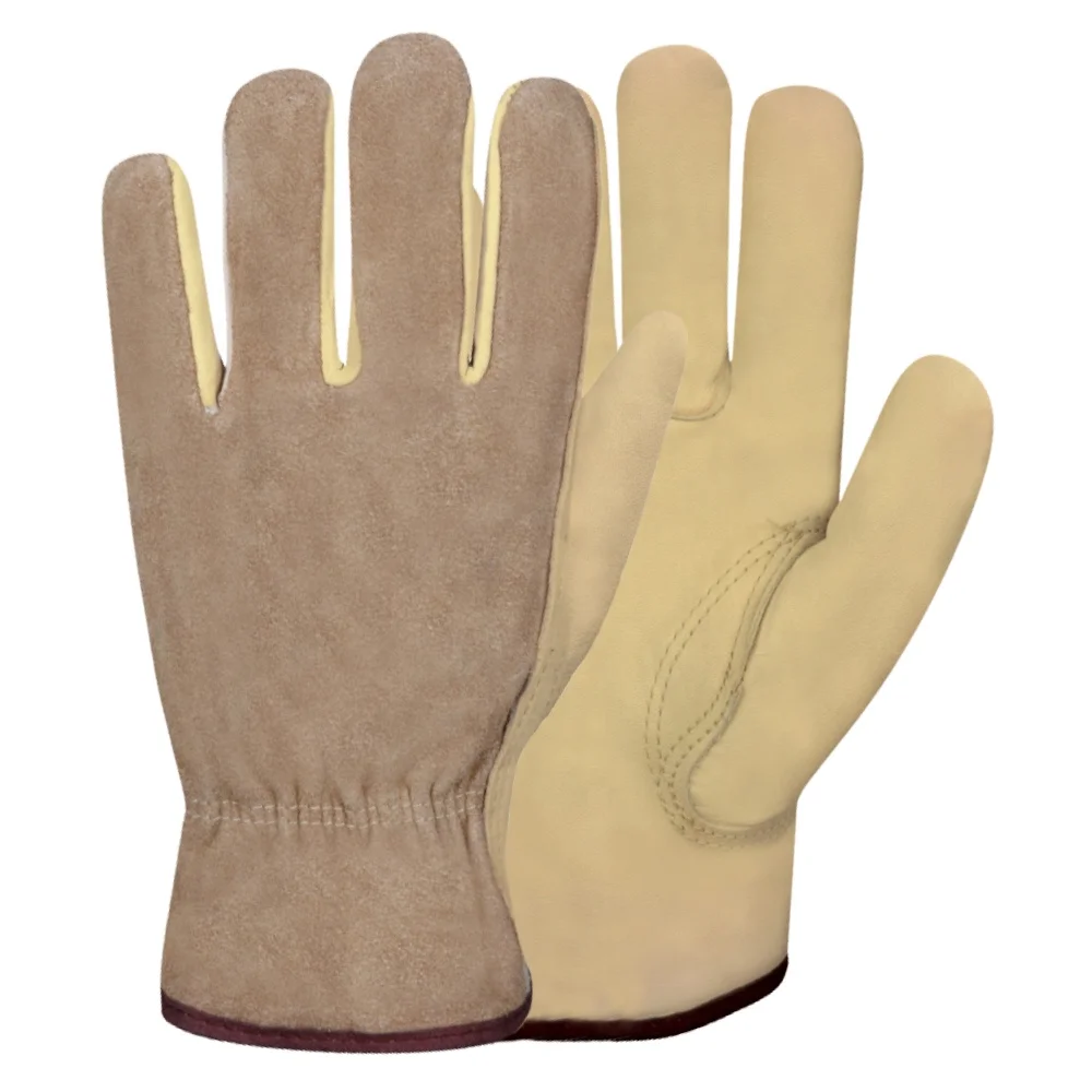 Goat Skin Driver Glove Cut Resistant Black Back Closer Without Lining Eye Pattern Driver Gloves Men