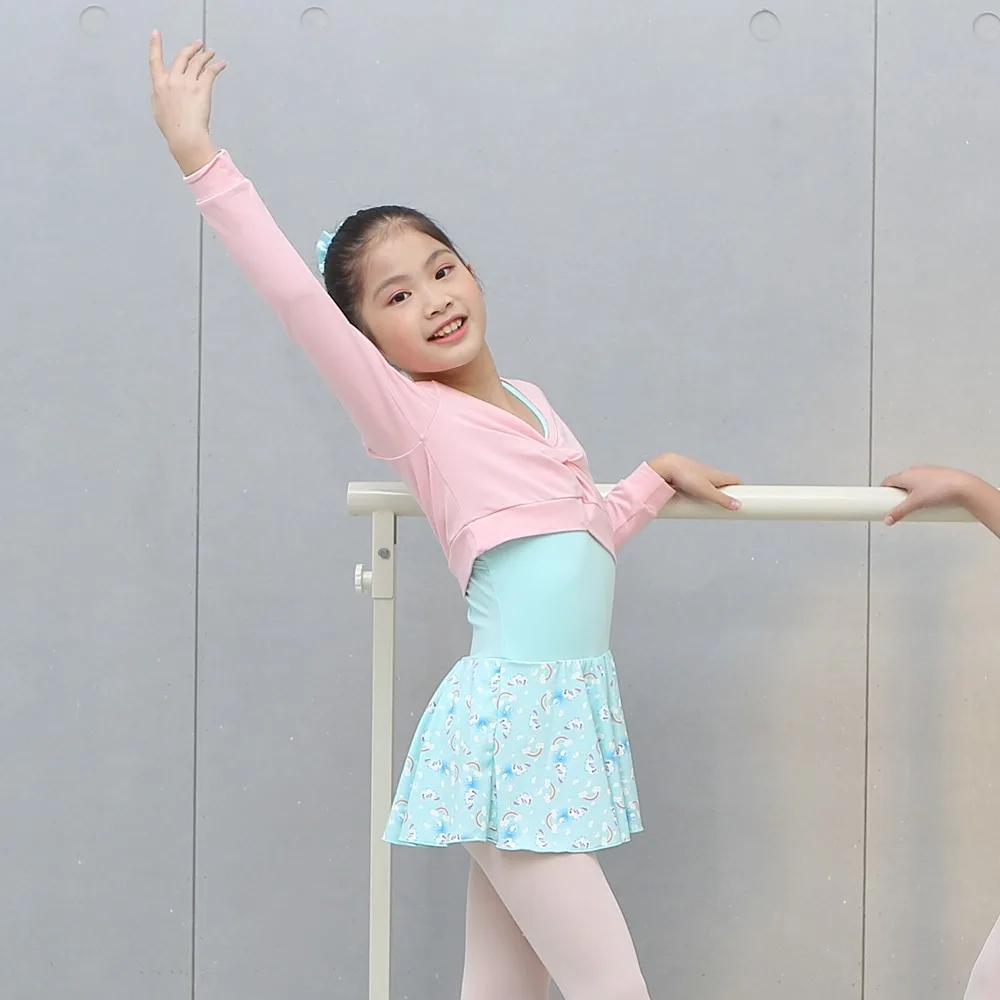 
Training Dancewear Long Sleeve Ballet Tops Kids Warm-up Coat Dance Cardigan Top 