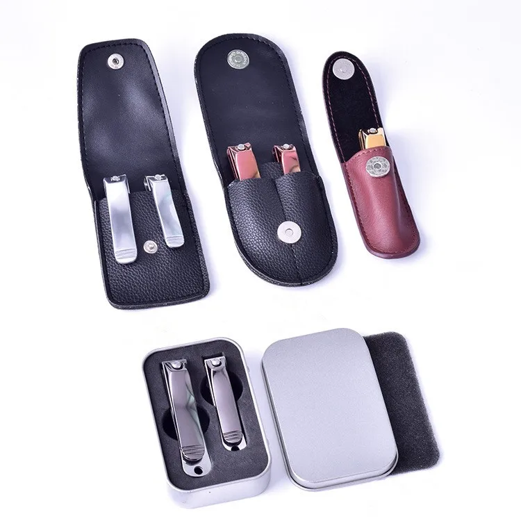 professional stainless steel nail cutter set nail cutter clipper with case for men and women