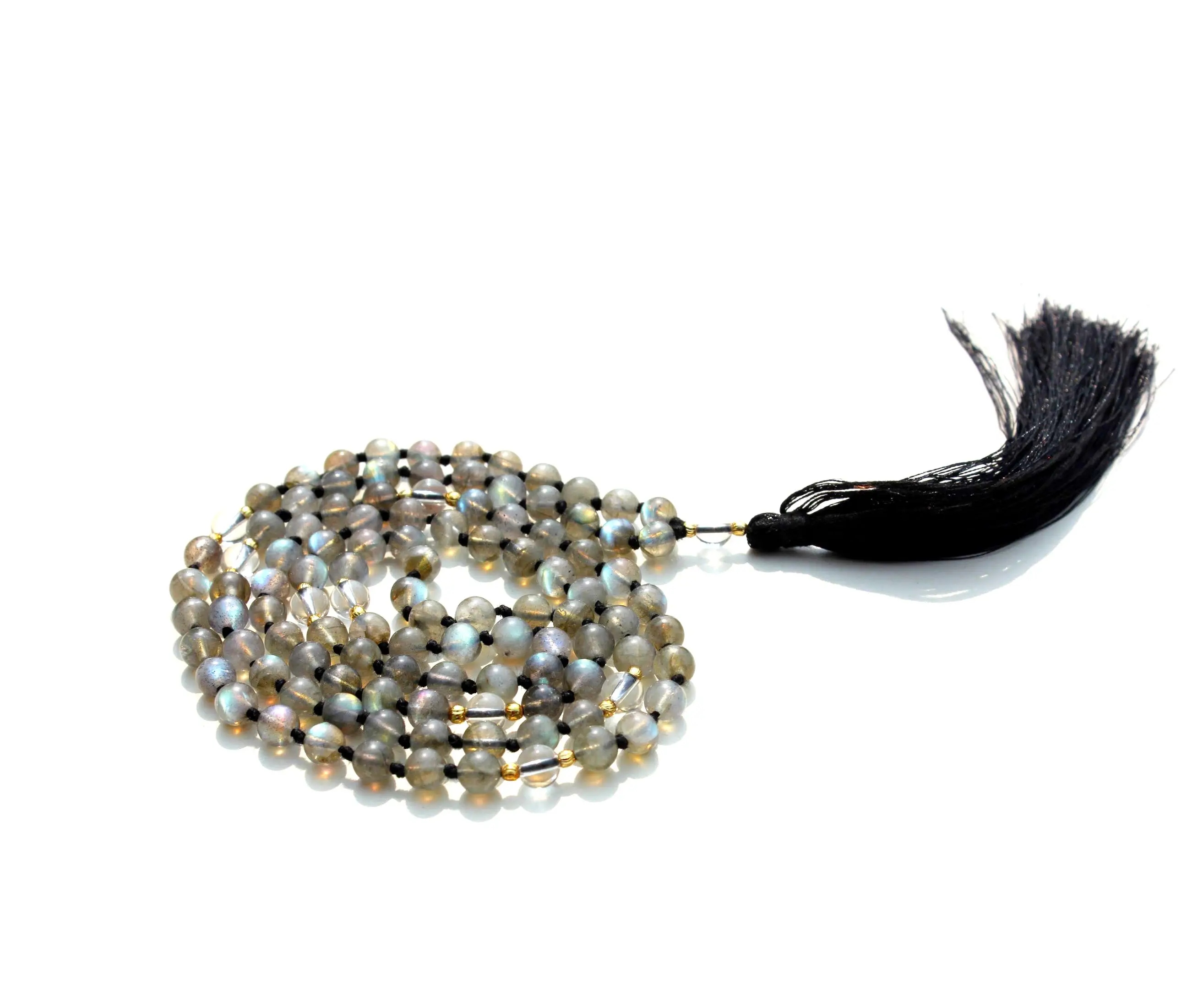 Buy Hot Selling Natural Labradorite Top Grade Handcrafted Yoga Mala 108 Mala Beads Necklace