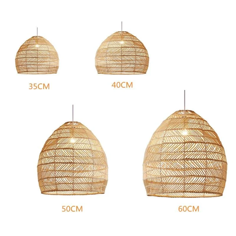 Design Basket Rattan Woven Pendant Light Shades