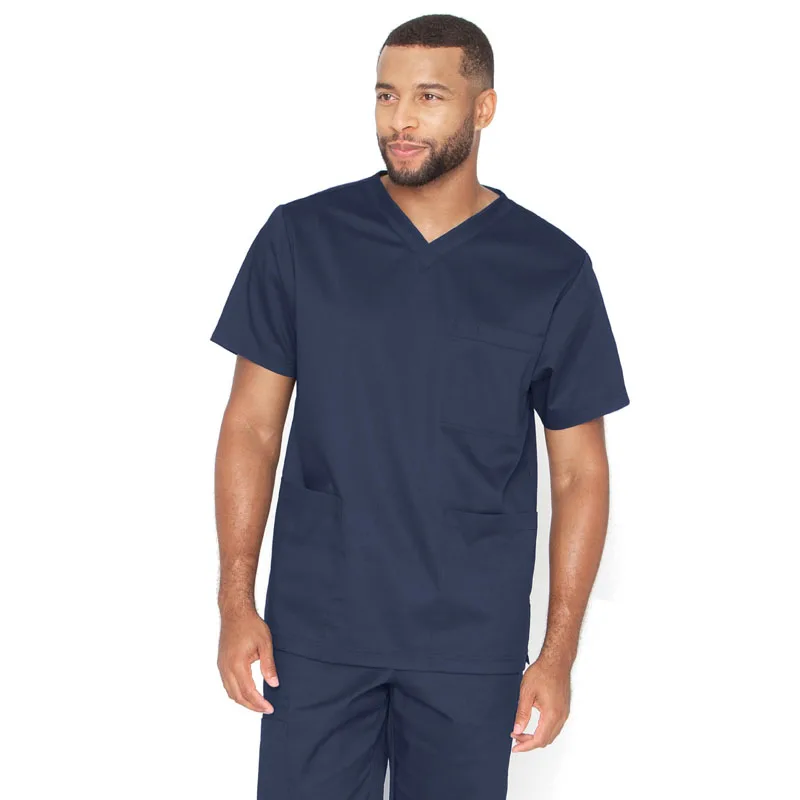 Scrub Men Scrubs Men Set Cheap Stretchy Spandex V Neck Hospital Uniform